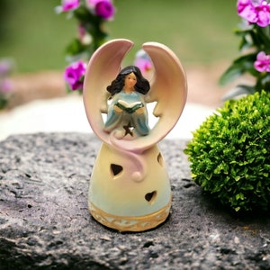 Angel Figurine, Angel With Bible Figurine Сeramic Angel  Gift For Grandma   Angel Souvenir Religious Gift