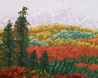 Original Framed Oil Landscape Painting, Impressionist Art by Zaldy