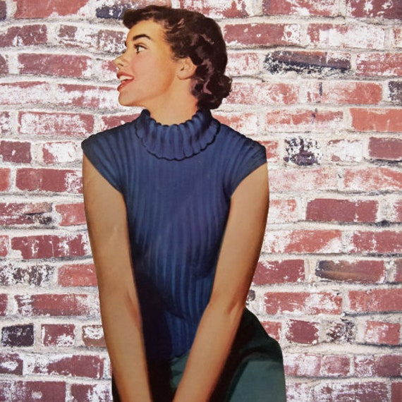 Pull Sans Manches Femme – Col Roulé – Style Vintage Ample – Tricot Léger Pour Toutes Saisons