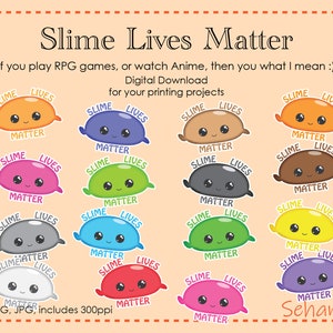 Slime Lives Matter Clipart Digital Download image 1