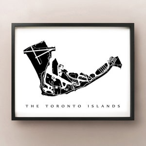 The Toronto Islands Map - Toronto Neighbourhood Art Print