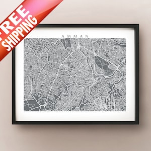 Amman, Jordan Map Print