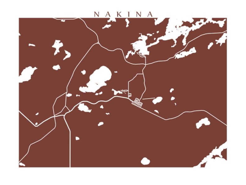 Nakina Northern Ontario Map Print Etsy