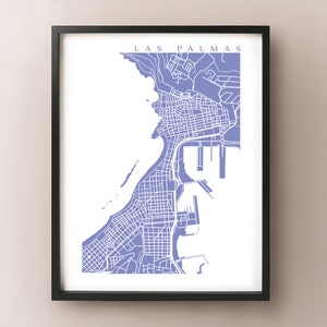 Las Palmas de Gran Canaria Carte - Isleta Canary Islands Spain Art Print