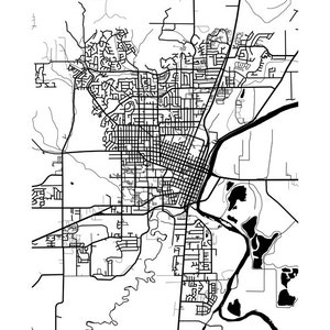 Corvallis Map Print - Oregon Art Poster - Etsy