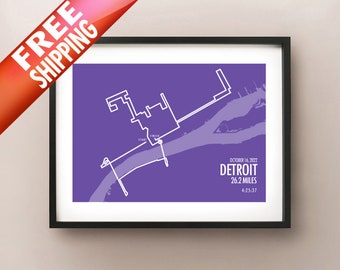 Detroit Marathon Print 2022