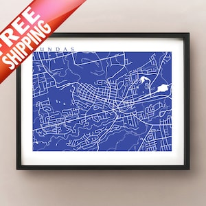 Dundas Map - Hamilton, Ontario poster art