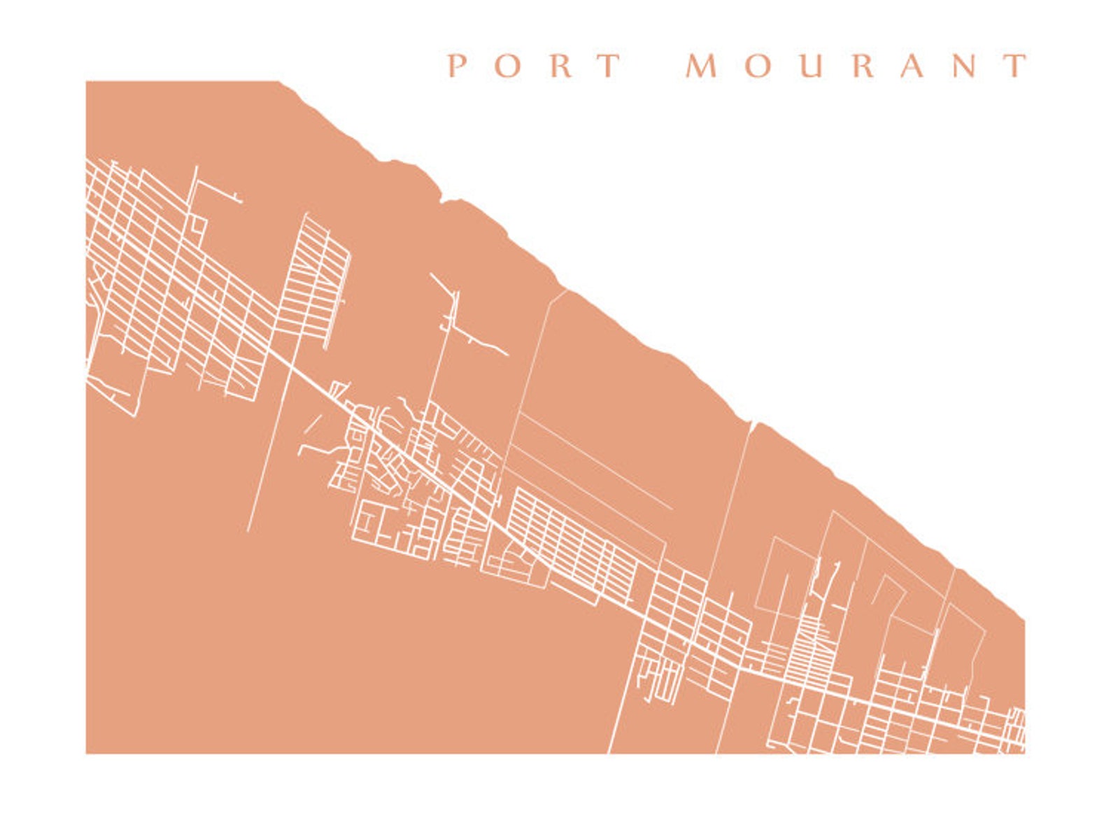 Port Mourant Guyana Map Etsy