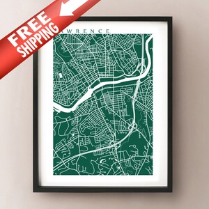 Lawrence Map Print - Cartel de Massachusetts