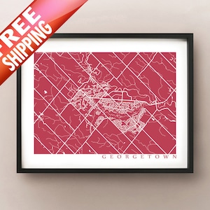 Georgetown Karte - Ontario Poster Kunst