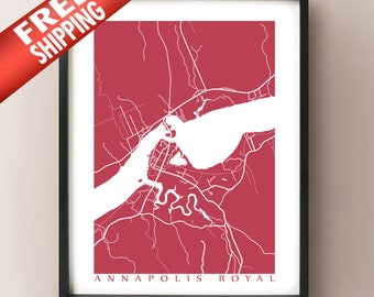 Annapolis Royal, NS - Nova Scotia Map Print