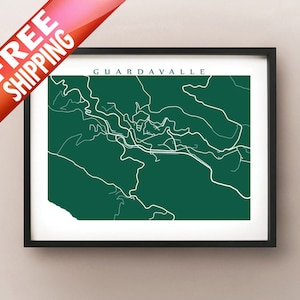 Guardavalle, Calabrië - Italië Kaart Afdrukken