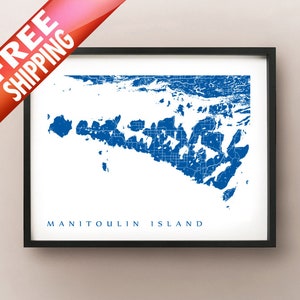 Manitoulin Island, ON Map Print - Ontario Art - Canada Poster