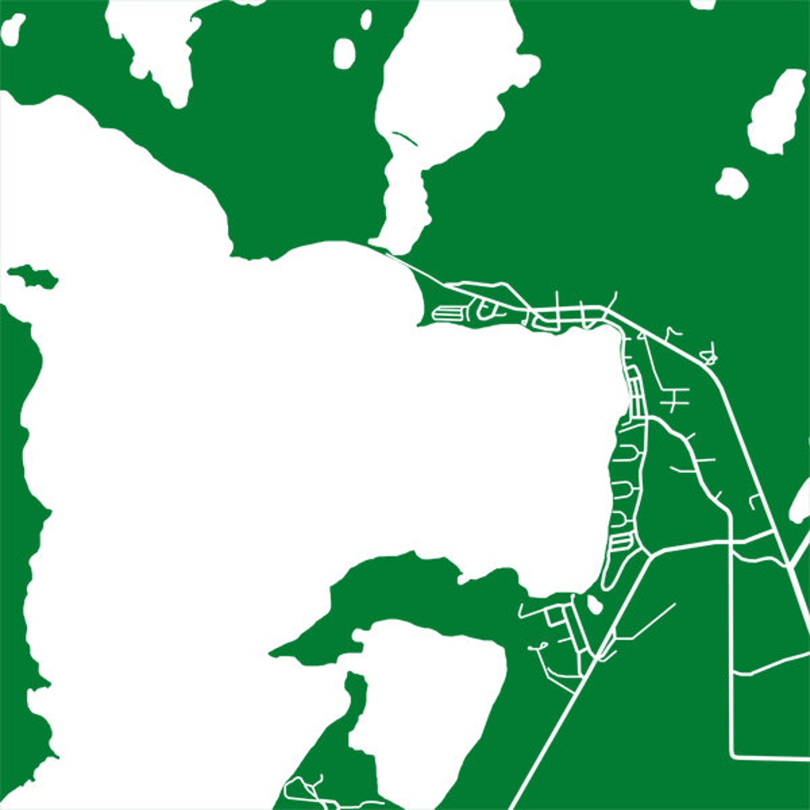 Chitek Lake SK Map Print Saskatchewan Poster Etsy