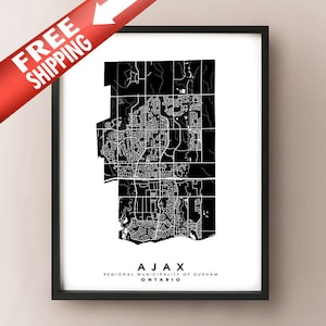 Ajax, ON - City Limits Map Print