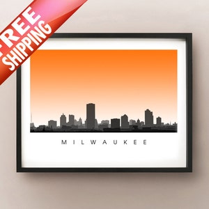 Milwaukee Skyline Art - Wisconsin City Poster Print