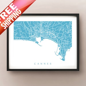Cannes, France Map Print