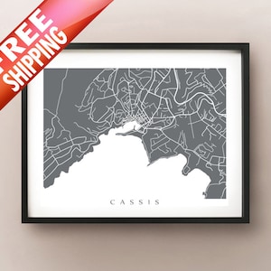 Cassis, Frankreich Kartendruck