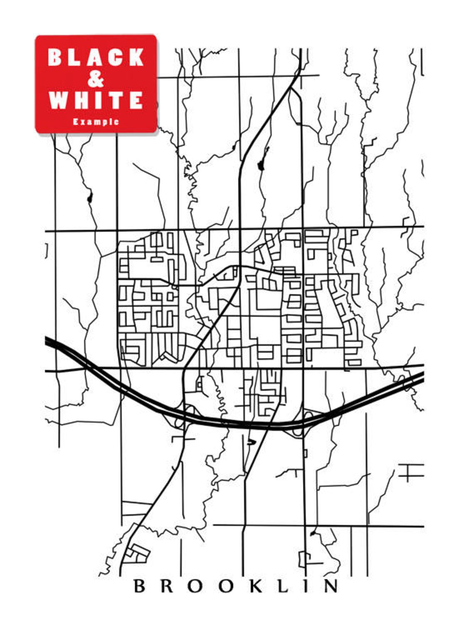 Brooklin Ontario Whitby ON Map Print Etsy