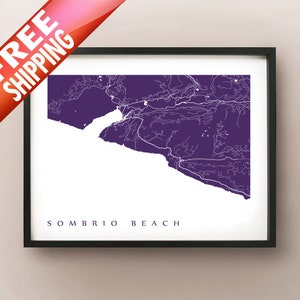 Sombrio Beach, Vancouver Island, BC Carte Poster Print - Colombie-Britannique, Canada