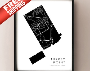 Turkey Point Provincial Park, Ontario Map Print