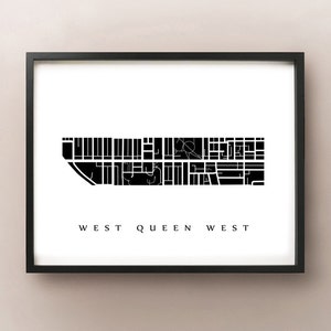 Carte de West Queen West - Toronto Neighbourhood Art Print