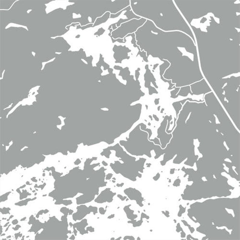 Pointe Au Baril Map Print Ontario Art Canada Poster Etsy