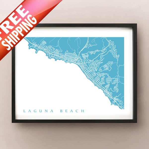 Laguna Beach Map Print