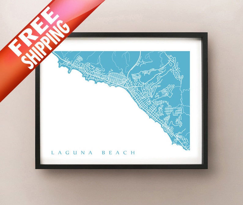 Laguna Beach Map Print - Etsy