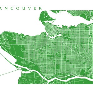Vancouver Map Print - Etsy