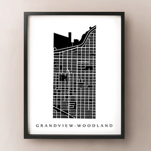 Impressão artística do bairro de Grandview-Woodland, Vancouver