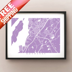 Rothesay Kaart - New Brunswick Art Poster