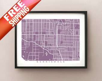 Kerrisdale - Vancouver Karte Poster Druck - BC, Kanada