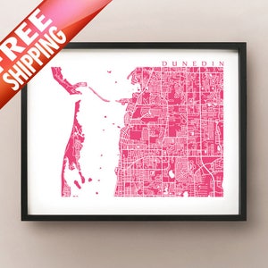 Dunedin Kaart Print - Florida Poster