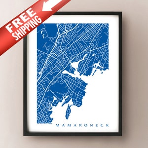 Mamaroneck, NY Karte Druck - Westchester, New York