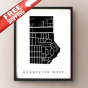 Carte McQuesten West - Quartier de Hamilton Impression artistique
