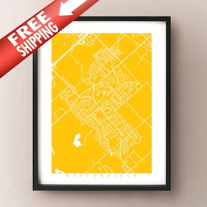 Stittsville - Ottawa Mapa Arte - Canadá Wall Art - Ontario