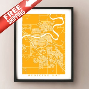 Geneeskunde Hat kaart afdrukken-Alberta poster-decor van het moderne huis