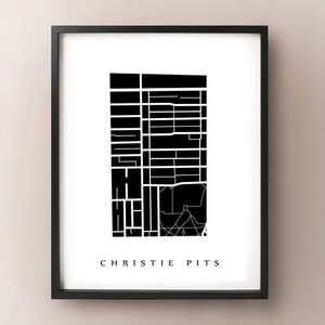 Christie Pits Carte - Toronto Neighbourhood Art Print