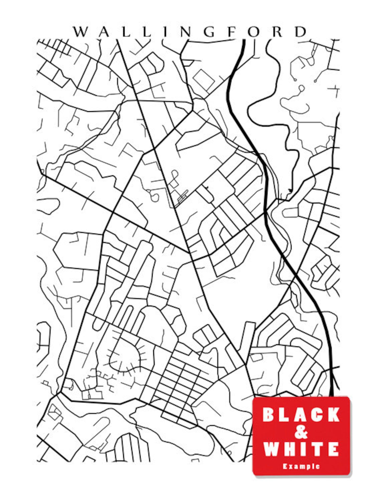 Wallingford PA Map Nether Providence Township Pennsylvania Etsy