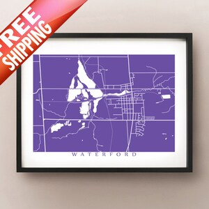 Waterford, ON Carte - Norfolk, Ontario affiche