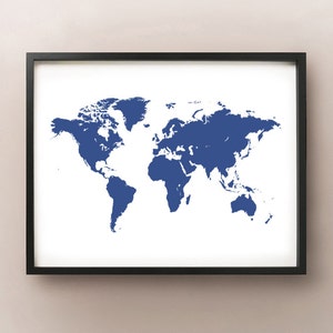 World Map  - Choose color and size