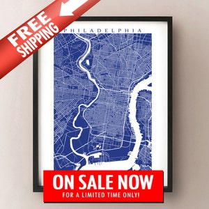 Philadelphia Karte Print, Philly Art Poster, Pennsylvania State Modern Wall Art, Line Illustration