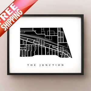 De Junction Map - Toronto Buurt Art Print