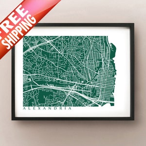 Alexandria Karte Print - Virginia Poster Art