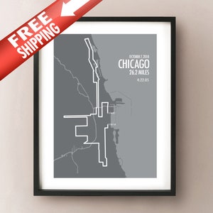 2018 Chicago Marathon Route Kaart Afdrukken