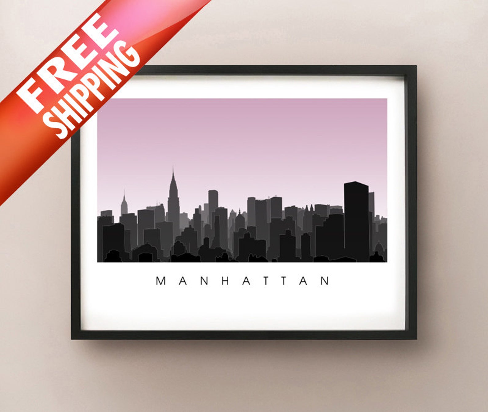 Midtown Manhattan Skyline - New York City Poster Print - NYC Art - Etsy
