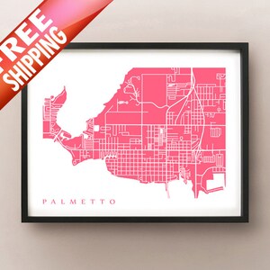Palmetto Kaart Print - Florida Poster