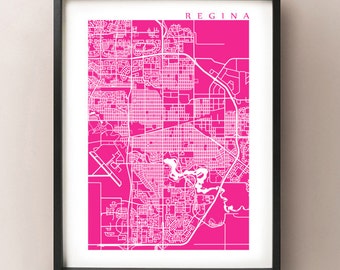 Regina Map Print - Saskatchewan Poster