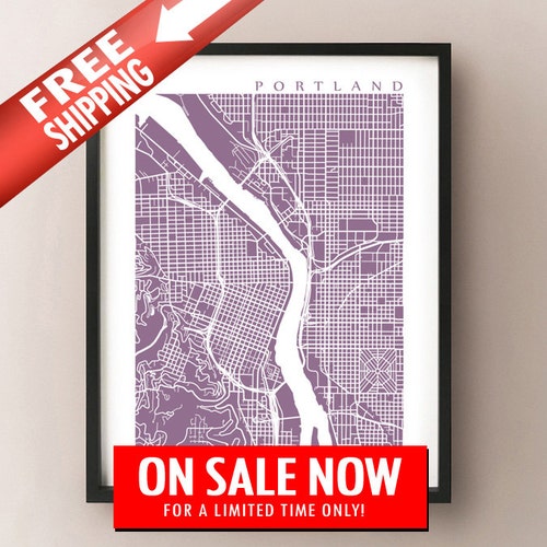 Portland Map Print Oregon Art Poster Keep Portland Weird Etsy